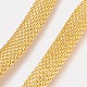 Fabbricazione di collane a catena in maglia di ottone placcato in rack NJEW-O101-14G-1