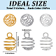 Creatcabin 108 pièces 3 couleurs pendentifs cage à perles en spirale en acier inoxydable STAS-CN0001-59-2