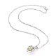 Colliers pendentif coeur médaillon en alliage lumineux NJEW-F284-07B-3