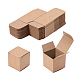 クラフト紙箱  正方形  ダークチソウ  3.8x3.8x3.8cm CON-WH0029-01-2