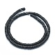 Natural Black Stone Beads Strands G-F631-A14-2
