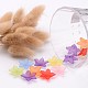 Mixed Transparent Frosted Acrylic Flower Beads X-BSF669-M-3