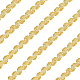 FINGERINSPIRE 25 Yard Metallic Scroll Braid Trim Embellishment 10mm Wide Light Gold Polyester Ribbon with Wave Pattern Metallic Gimp Braid Trim for Costume Jewelry Sewing Accessories Home Decor OCOR-WH0074-89A-1