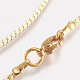 Vacuum Plating Brass Chain Necklaces X-NJEW-O101-16G-2