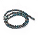 Natural Blue Malachite Beads Strands G-G829-02-4mm-2