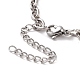 304 pulsera de cadena de cable de acero inoxidable para hombres y mujeres BJEW-E031-01P-07-3