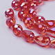 Electroplate Glass Beads Strands EGLA-D015-12x8mm-16-3