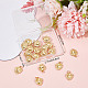 SUNNYCLUE 1 Box 24Pcs Heart Charms Real 18K Gold Plated Hearts Charm Double Sided Love Charms Valentine Mother's Day Charms for Jewelry Making Charm Open Jump Ring Necklace Earrings Bracelet Supplies FIND-SC0003-81-6