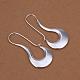 Silver Color Plated Brass Oval Hoop Earrings EJEW-BB11969-7
