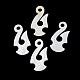 天然淡水シェルのペンダント  ダーツチャーム  ホワイトスモーク  44.5~45x22.5x2.5mm  穴：5mm BSHE-Z003-25-1