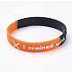 10 pcs Free Sample Debossed Silicone Wristbands BJEW-K165-02-2