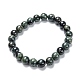 Bracelets de perles extensibles en jaspe kambaba naturel G-A185-01V-1