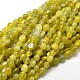 Natural Olive Jade Nuggets Beads Strands G-J335-36-1
