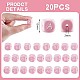 20Pcs Pink Cube Letter Silicone Beads 12x12x12mm Square Dice Alphabet Beads with 2mm Hole Spacer Loose Letter Beads for Bracelet Necklace Jewelry Making JX435S-2
