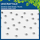 Unicraftale 200pcs 201 cuentas de acero inoxidable STAS-UN0048-85-5
