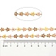 Brass with Colorful Enamel Flower Link Chains CHC-K015-02G-3