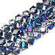 Electroplate Transparent Glass Beads Strands EGLA-N002-29-2