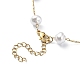 Collares de cadena con cuentas de perlas de imitación de plástico abs NJEW-JN04329-5