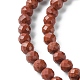 Chapelets de perles en jaspe rouge naturel G-F748-H01-03-4