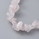 Bracelets extensibles en quartz rose naturel BJEW-JB04700-02-3