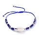 Bracelets de perles de nylon tressés réglables BJEW-JB05211-02-1