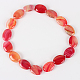 Natural Agate Glossy Oval Bead Strands G-E221-03A-2