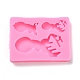 Kits de moldes de silicona llavero diy gorgecraft DIY-GF0002-33-4