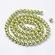 Abalorios de perla de vidrio perlados redondos X-HY-10D-B44-3