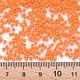 ガラスシリンダービーズ  シードビーズ  焼き付け塗料  丸い穴  ダークオレンジ  1.5~2x1~2mm  穴：0.8mm  約45000個/袋  約1ポンド/バッグ SEED-S047-A-007-5