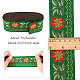 Gorgecraft 1 paquet de 7 m de long ruban jacquard brodé floral garniture tissée vintage tissu de 2 pouces de large pour fournitures d'artisanat d'embellissement (vert) SRIB-GF0001-02C-2