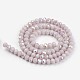 Electroplate Opaque Solid Color Glass Beads Strands EGLA-A034-P8mm-L08-2
