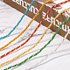 3層ナイロン糸  メタリックコード付き  ジュエリー作りのための  ミックスカラー  1.5mm  3メートル/カードについて  6色  1枚/カラー  6枚/袋 NWIR-PH0001-45-2