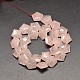 Natural Rose Quartz Pentagon Beads Strands G-P093-13-2