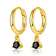Real 18K Gold Plated 925 Sterling Silver Hoop Earrings MN0975-10-1