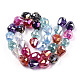 Transparent Electroplate Glass Beads Strands EGLA-N006-079-2