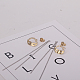 Orecchino pendente a bottone ecologico in ottone con micro pavé di zirconi EJEW-EE0004-27GP-4