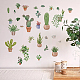 CRASPIRE Cactus Wall Decals Plants Wall Stickers Green Window Stickers Waterproof Removable Vinyl Wall Art for Classroom Bedroom Living Room Decorations DIY-WH0345-017-6