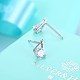 Exquisite 925 Sterling Silver Cubic Zirconia Stud Earrings EJEW-BB20048-4