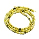 Brins de perles turquoise jaune naturel (jaspe) G-P457-B01-47-3