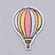 機械刺繍布地手縫い/アイロンワッペン  マスクと衣装のアクセサリー  アップリケ  熱気球  カラフル  54x38x1.5mm AJEW-S067-076-2