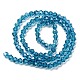 透明電気メッキガラスビーズ連売り  パール光沢メッキ  多面カット  双円錐形  スチールブルー  3.5mm  約108~123個/連  12.76~14.61インチ（32.4~37.1cm） GLAA-F029-3mm-C01-2