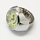 Relojes de cuarzo anillo elástico de hierro RJEW-R119-11-3