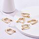 arricraft 6pcs/Set Brass Leverback Earring Findings with Loops KK-BC0003-13G-2