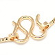 Cadena de serpiente de latón collar haciendo MAK-Q012-04G-3