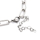 Collares de cuentas de perlas de imitación de plástico blanco y conjuntos de collares de cadena de clip de hierro NJEW-JN03059-6