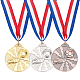 Ahandmaker 9pcs médaille en alliage de zinc 9 couleurs AJEW-GA0002-90-1