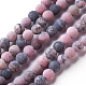 Frosted Natural Rhodonite Round Bead Strands X-G-E487-12-12mm-1
