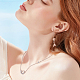 Creatcabin Halskette mit Mond- und Sternanhänger aus klarem Zirkonia SJEW-CN0001-11-7
