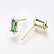 Brass Stud Earring Findings X-KK-T038-492A-2