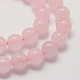 Rosa naturale fili di perle di quarzo G-G735-46-12mm-3